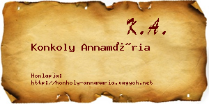 Konkoly Annamária névjegykártya
